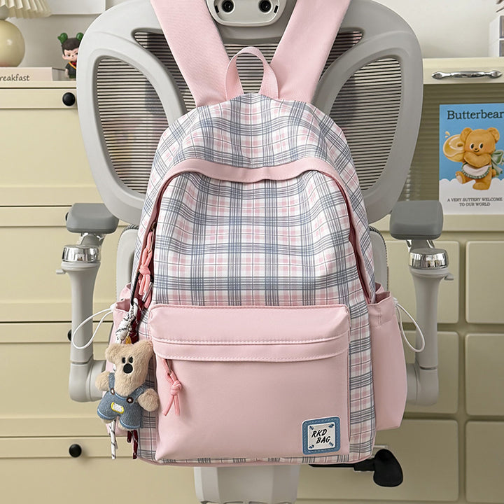 Checked Patterned Backpack Kalsten