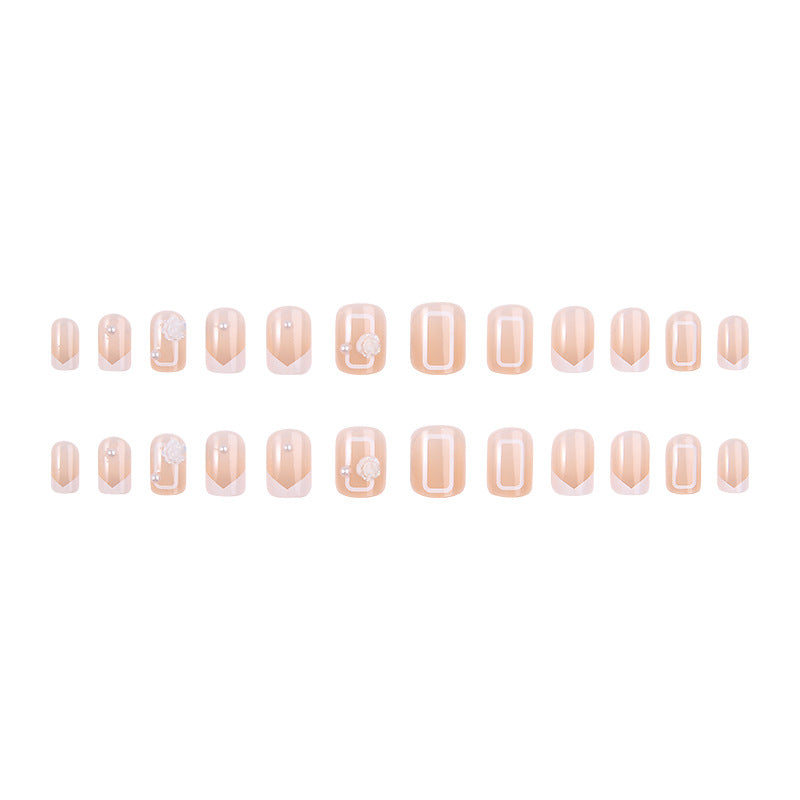 Elegant French Tip Press-On Nails