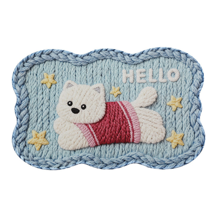 Adorable Embroidered Bear Bath Mat Kalsten