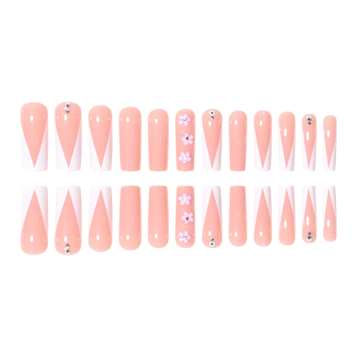 Floral Embellished Press-On Nails Kalsten