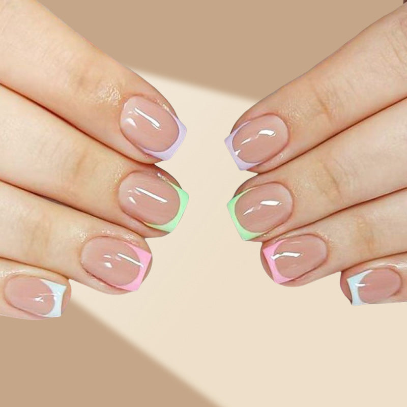Artificial Nail Set with Flexible French Tips Kalsten