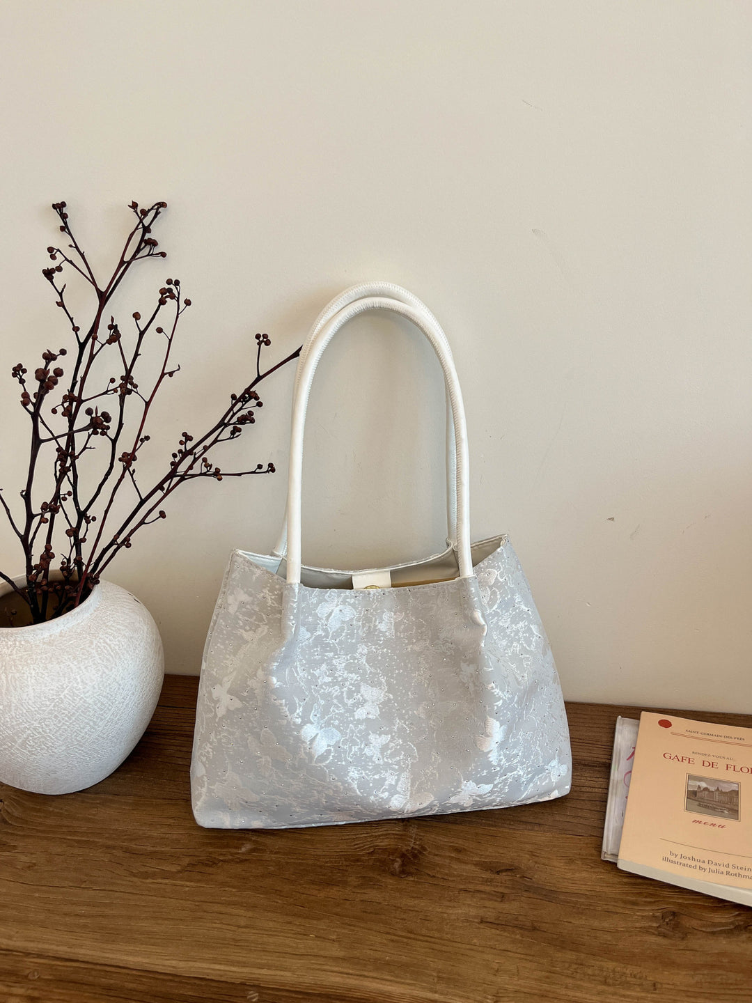 Stylish Metallic-Accented Handbag