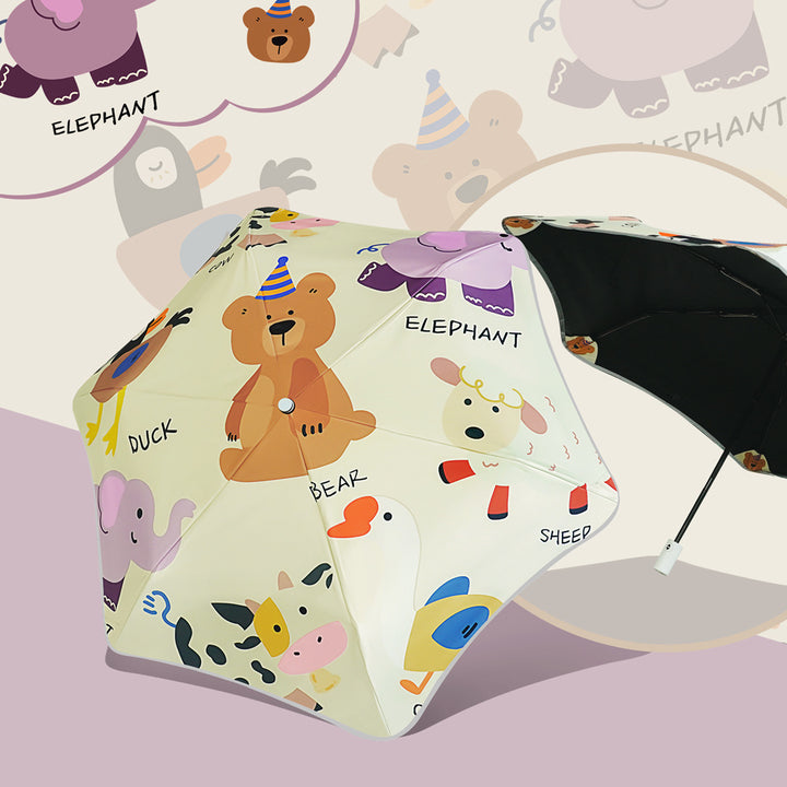 Women's creative and playful folding umbrella in cartoon design Kalsten