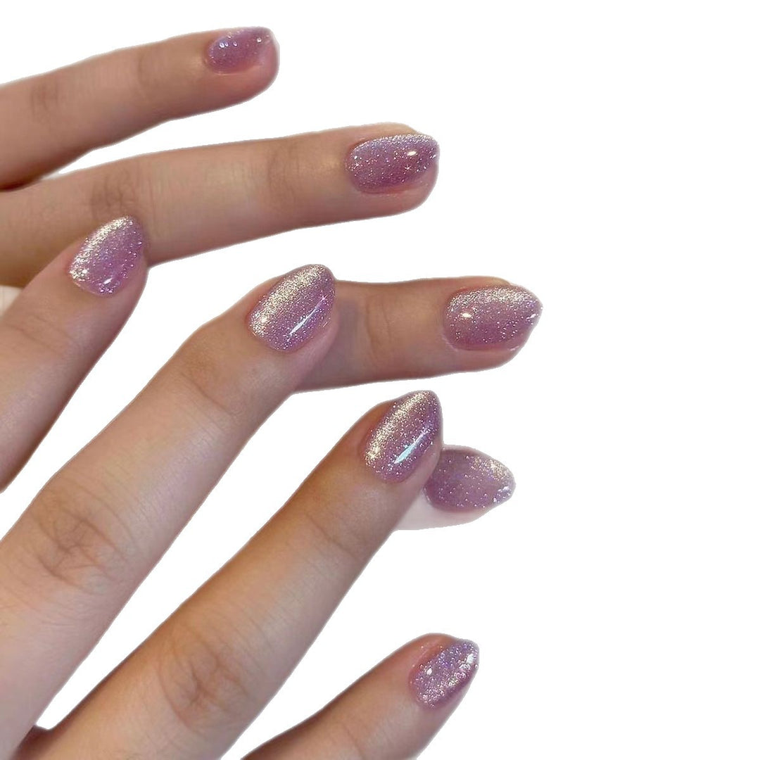 Sparkling Glossy Press-On Nail Set Kalsten