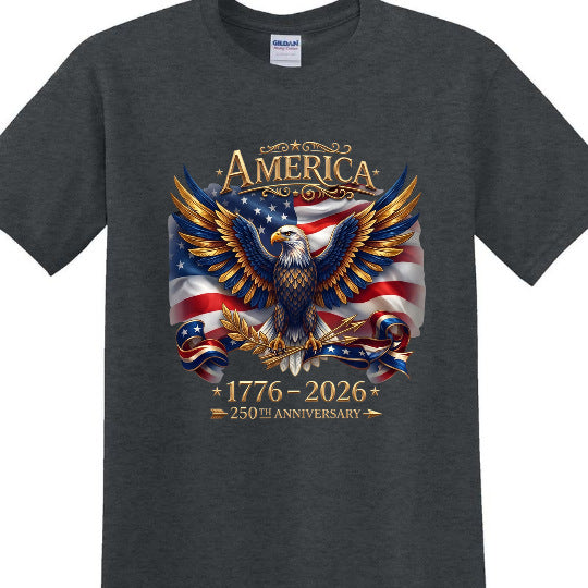 Unisex nan patriotic anniversary eagle graphic crewneck tee with flag print Kalsten