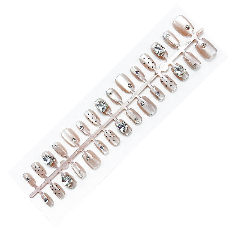 Premium Rhinestone-Decorated Press-On Nail Set Kalsten