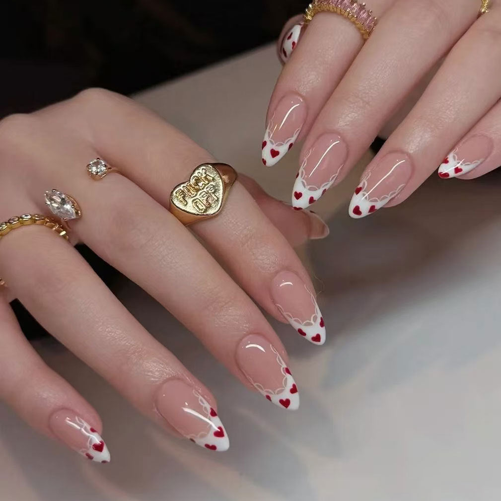 Heart-Accented Acrylic Nail Art Kit