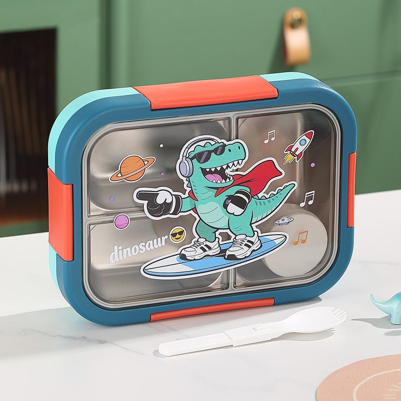 Sport-Themed Multi-Compartment Bento Lunch Box