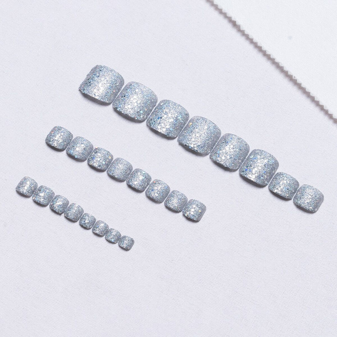 Glamorous Glittery Toe Nail Art Kalsten