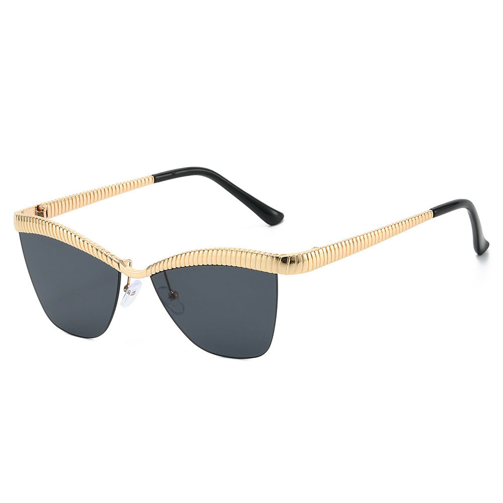 Modern Cat-Eye Sunglasses with Decorative Textured Frames Kalsten