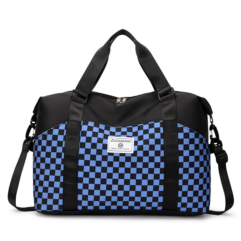 Stylish Checkerboard Duffle Bag Kalsten