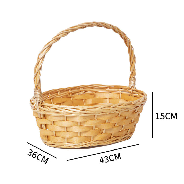 Handcrafted basket with practical handle