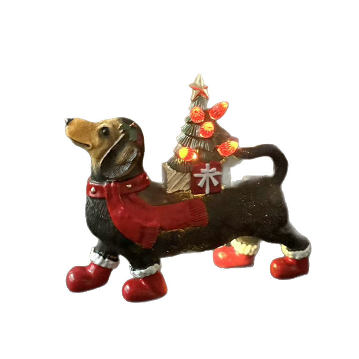Decorative Santa Claus figure with dog Kalsten