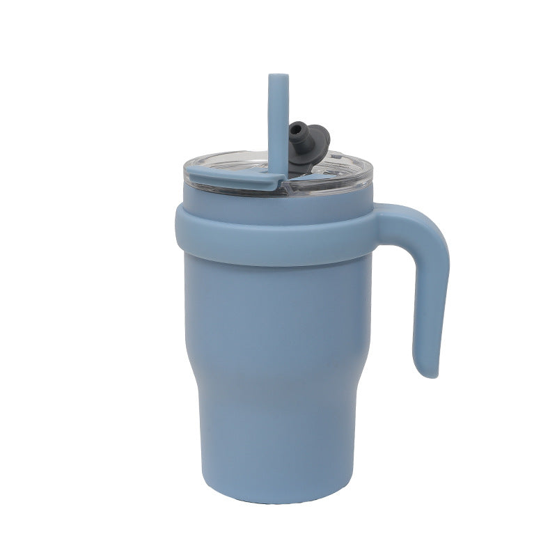 Unisex Insulated Reusable Cup with Flexible Straw and Convenient Handle Kalsten