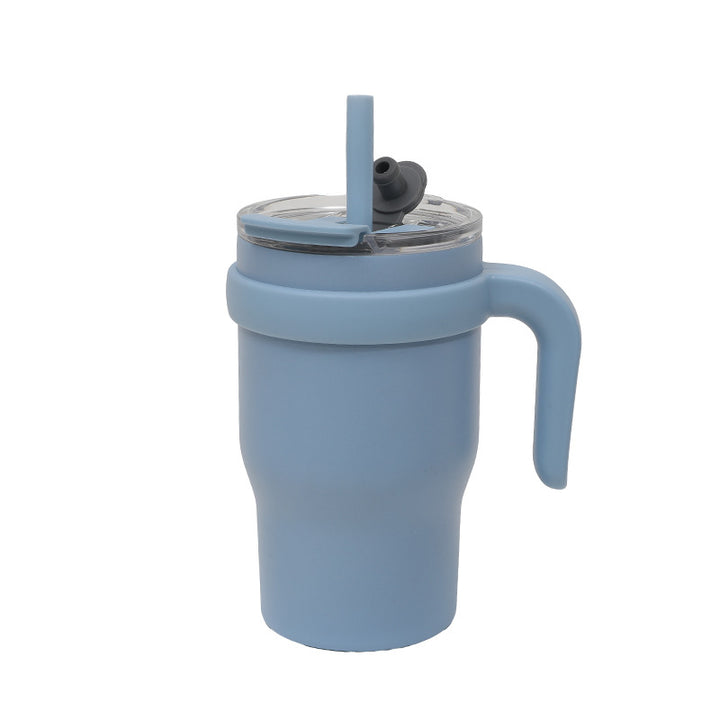 Unisex Insulated Reusable Cup with Flexible Straw and Convenient Handle Kalsten