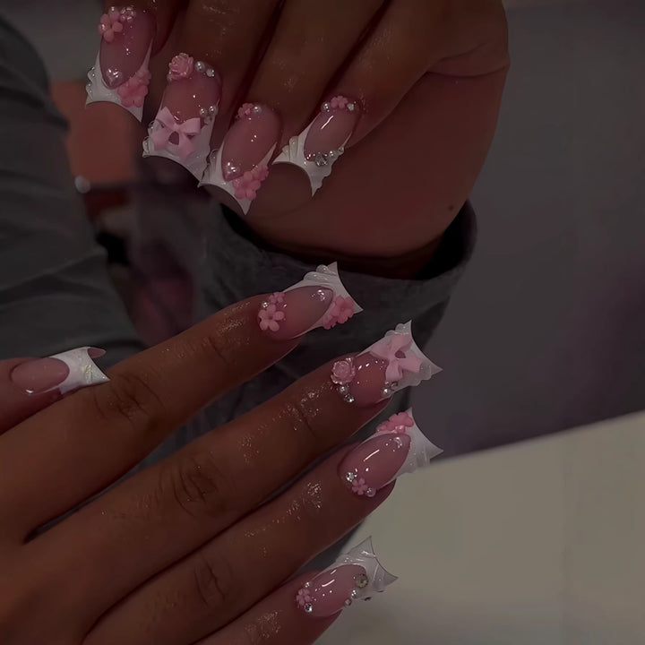Decorative Floral Nail Art Extensions Kalsten