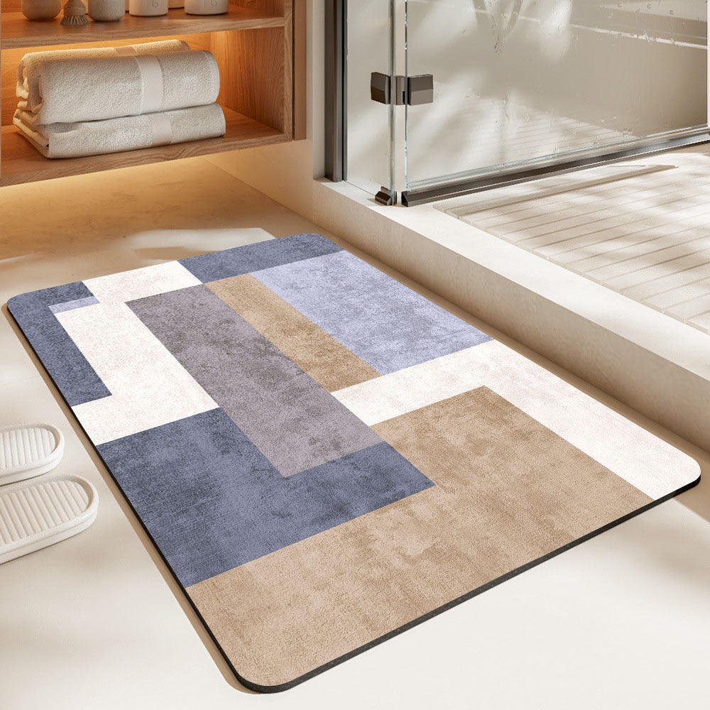 Contemporary Geometric Bath Rug Kalsten
