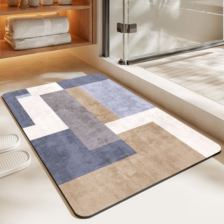 Contemporary Geometric Bath Rug Kalsten