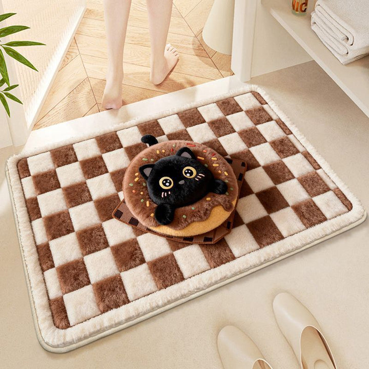Playful Cat-Themed Bath Mat
