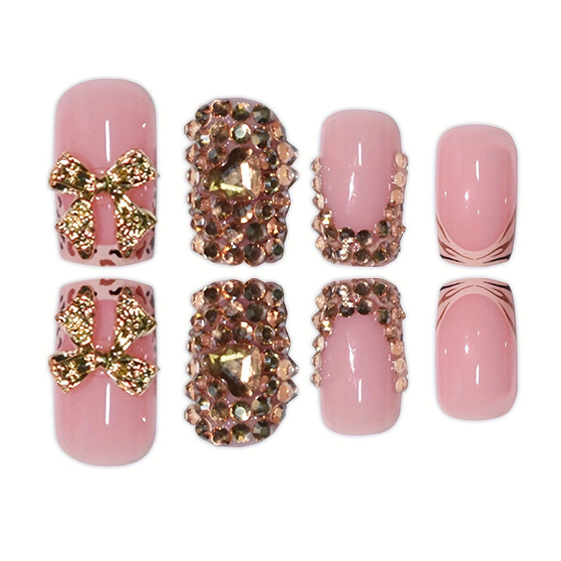 Decorative Crystal Embellished Press-On Nails Kalsten