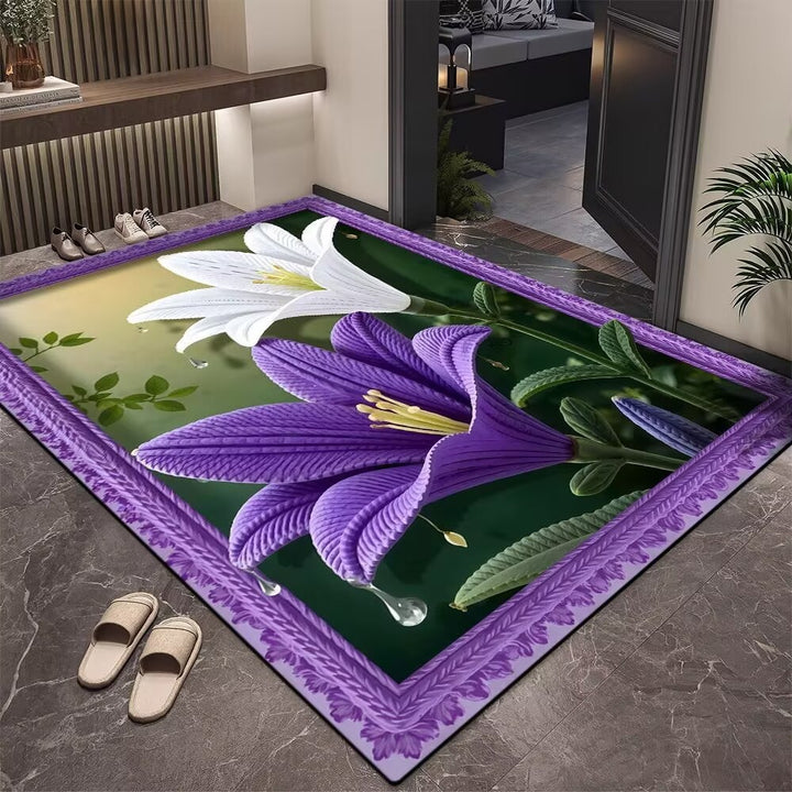 Elegant Floral Design Area Rug