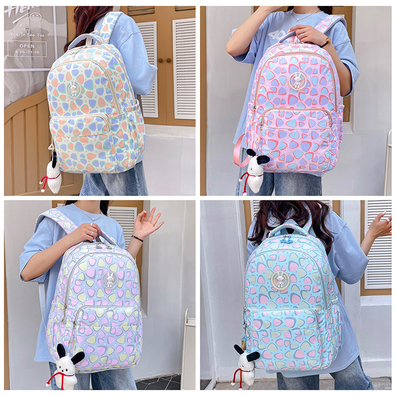 Cheerful school backpack with unique patterns and practical compartments Kalsten