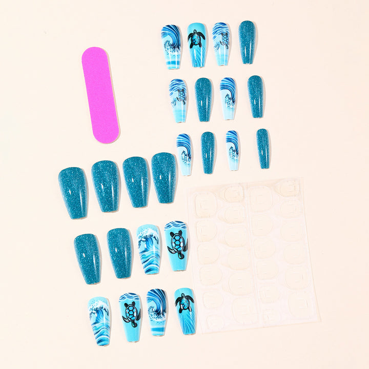Artistic Ocean-Inspired Nail Art Extensions Kalsten