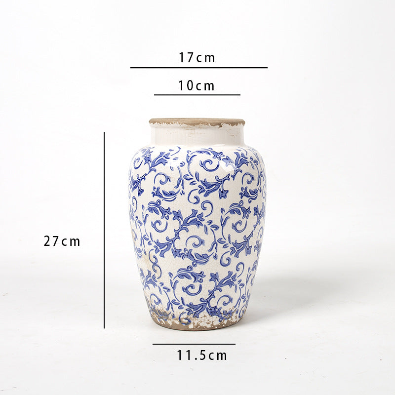 Floral Ceramic Vase with Artistic Design Kalsten