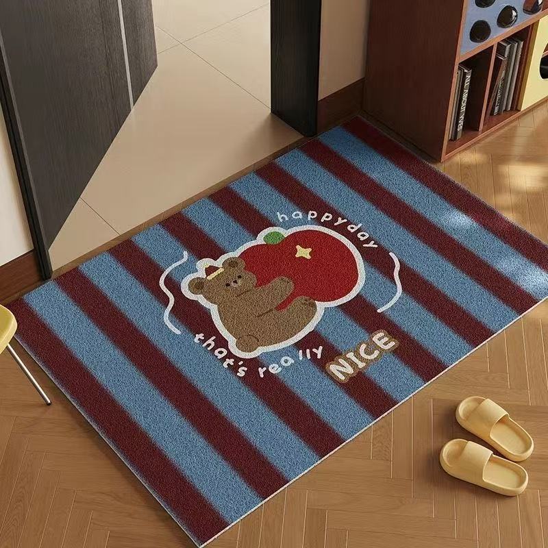 Playful Puppy-Themed Welcome Mat