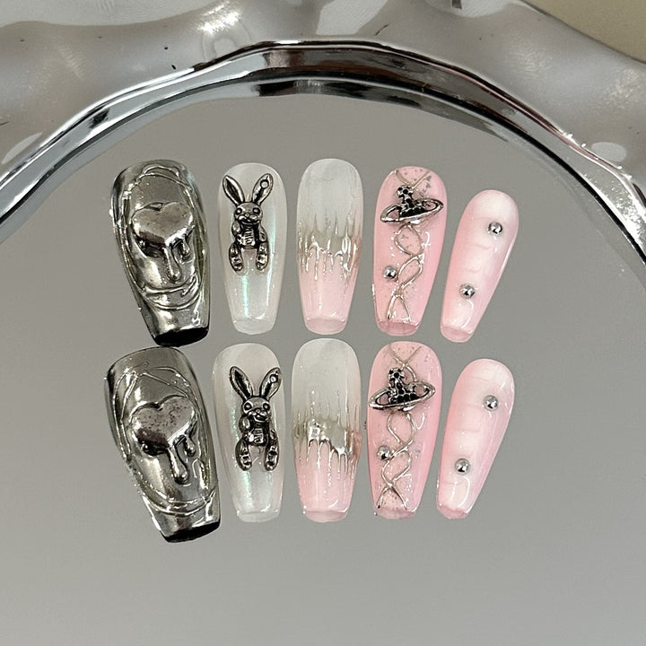 Decorative Fantasy-Themed Press-On Nail Art