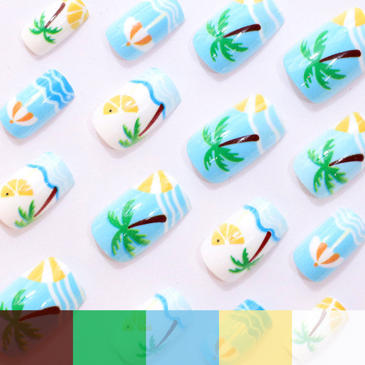 Beach-Themed Decorative Nail Art Kalsten