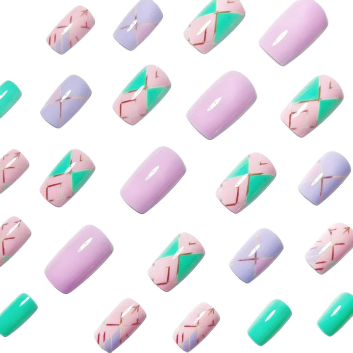 Geometric Pattern Nail Art Kalsten