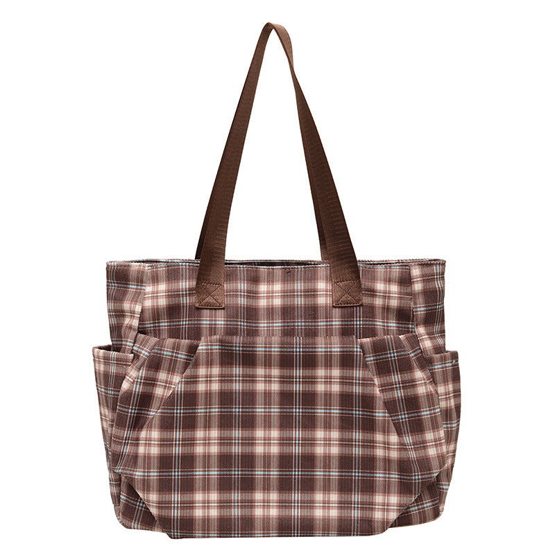 WoSpacious Plaid Utility Tote Bag Kalsten