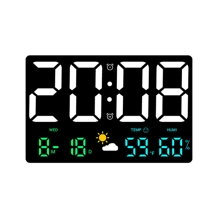 Digital wall decoration clock with temperature and humidity display Kalsten