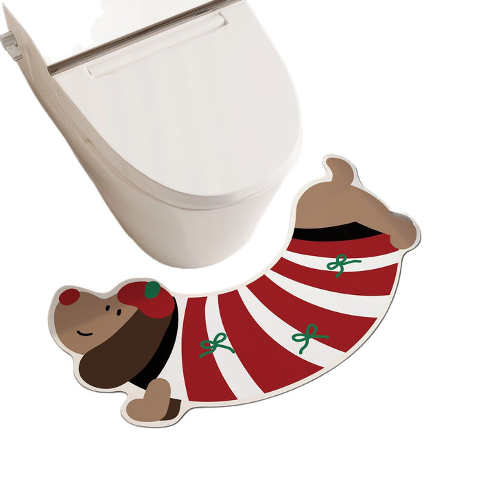 Playful Dog-Themed Bath Mat Kalsten