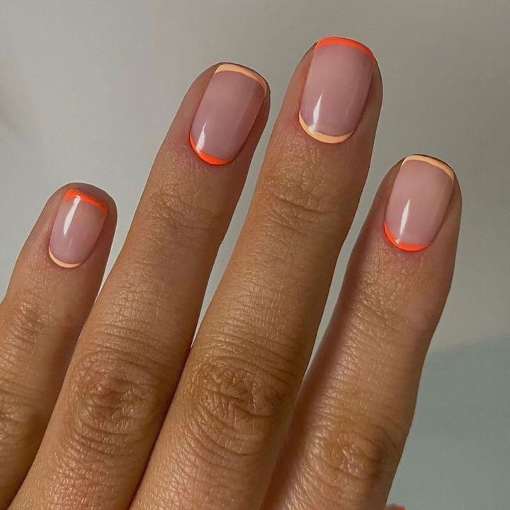 Elegant Nail Art with Bright Tips Kalsten