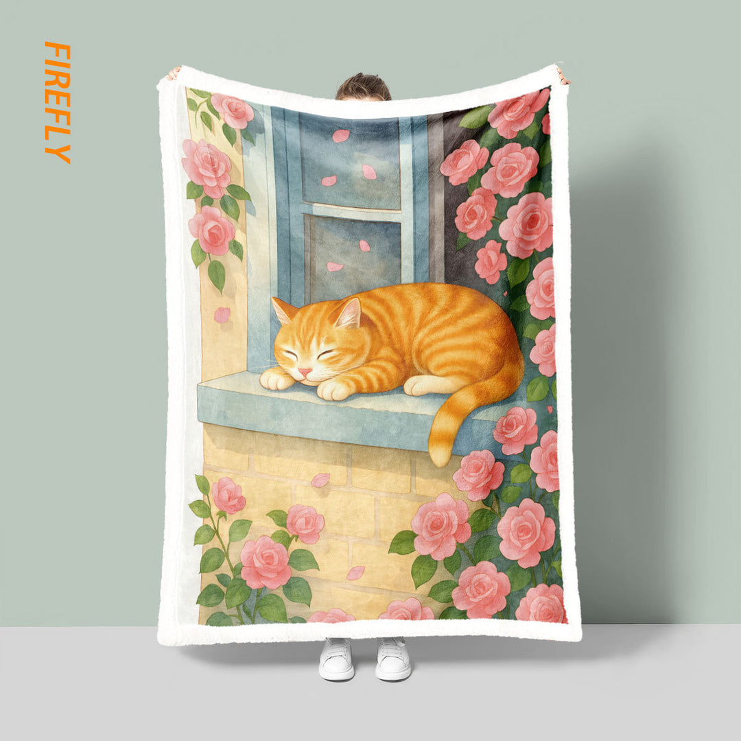 Fun Cartoon Cat Blanket