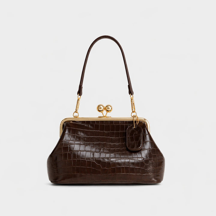 Crocodile Patterned Evening Handbag