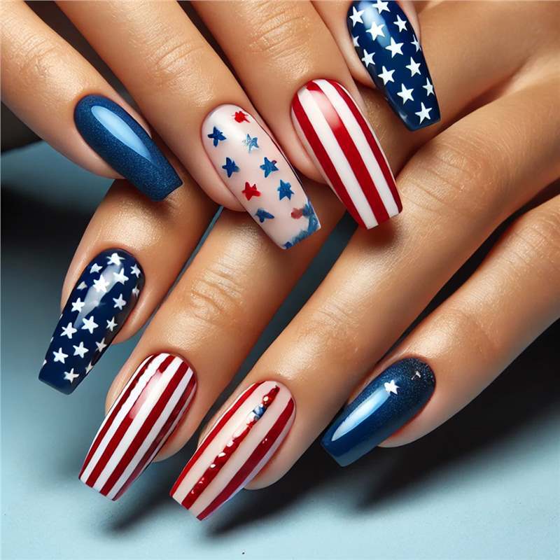 Patriotic Nail Art Set Kalsten