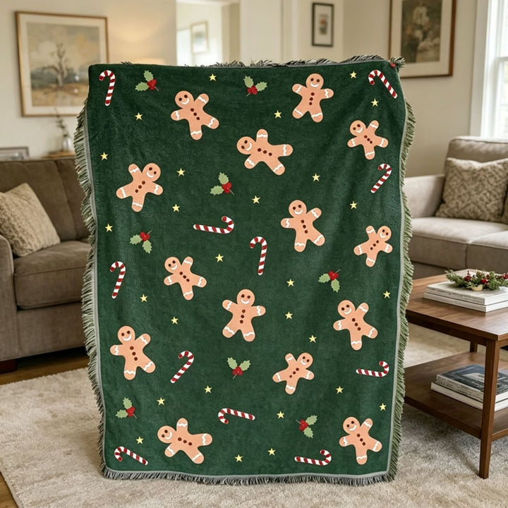 Cozy Holiday-Themed Throw Blanket