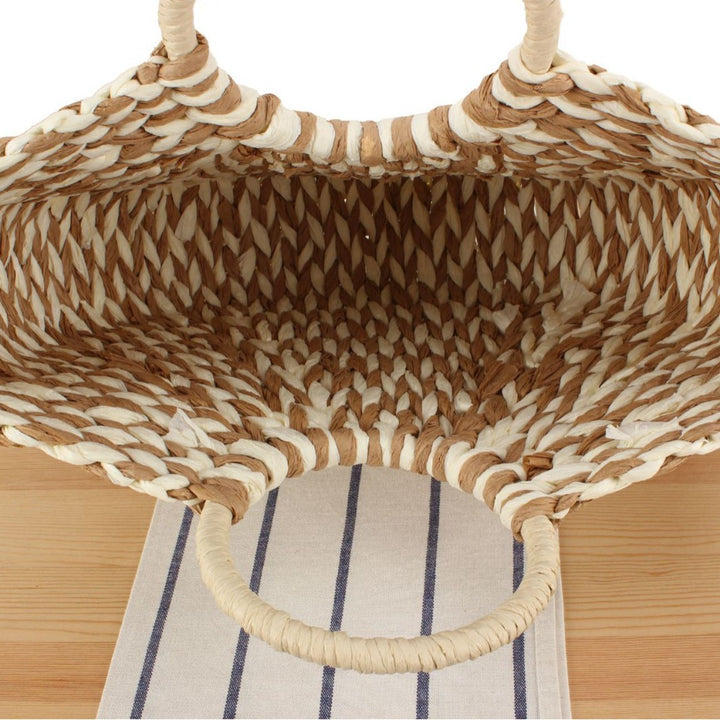Braided Beach Bag with Ergonomic Handle Kalsten