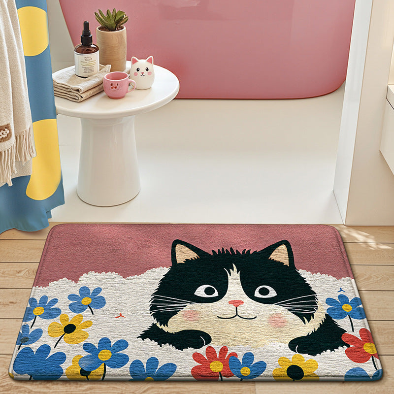 Cute Bunny-Themed Bath Mat