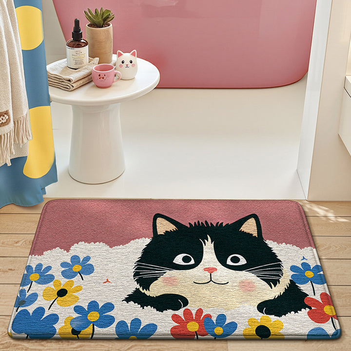 Cute Bunny-Themed Bath Mat