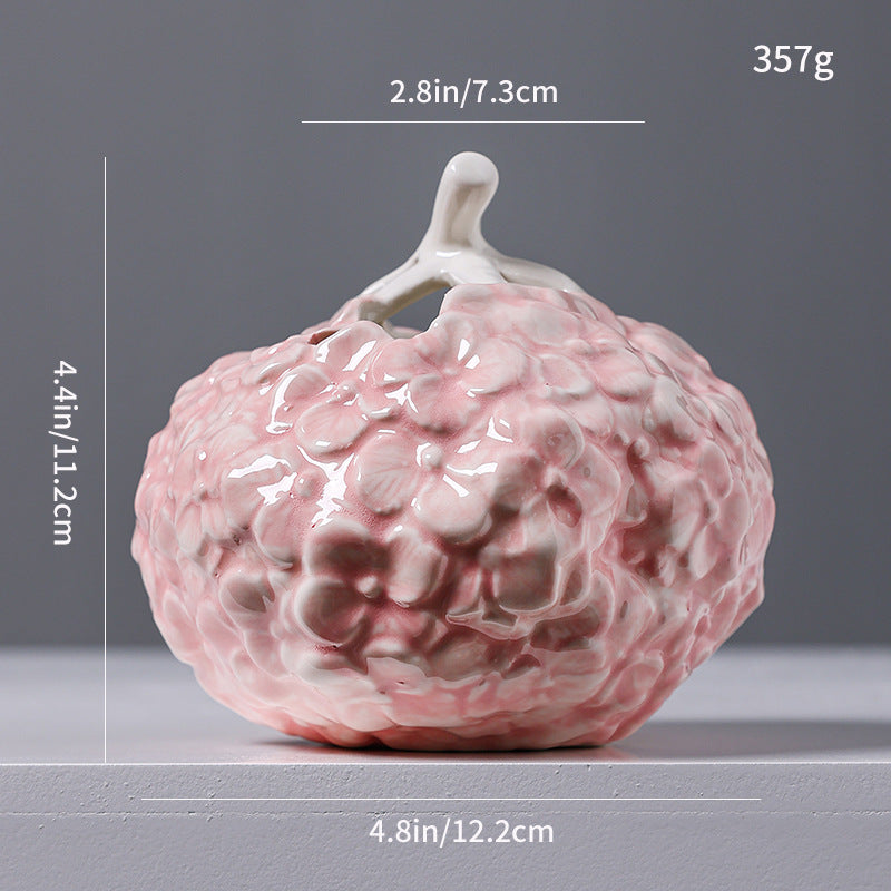 Textured Floral Decorative Ceramic