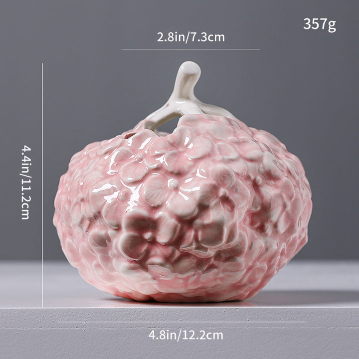 Textured Floral Decorative Ceramic