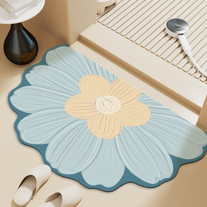 Floral Shaped Welcome Mat