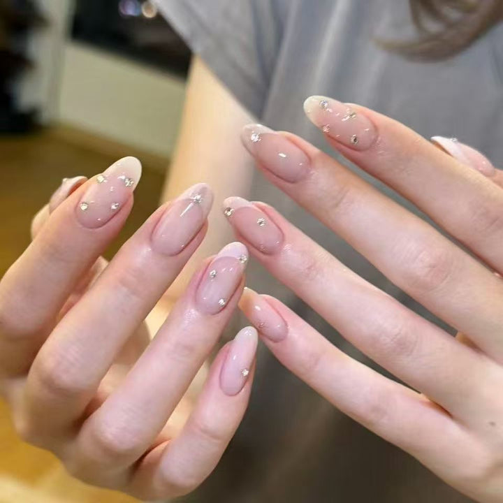 Elegant Glittering Acrylic Nail Extensions Kalsten