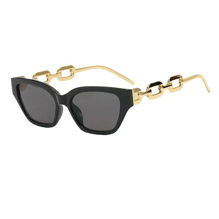 Chic Cat-Eye Sunglasses with Statement Chain Kalsten