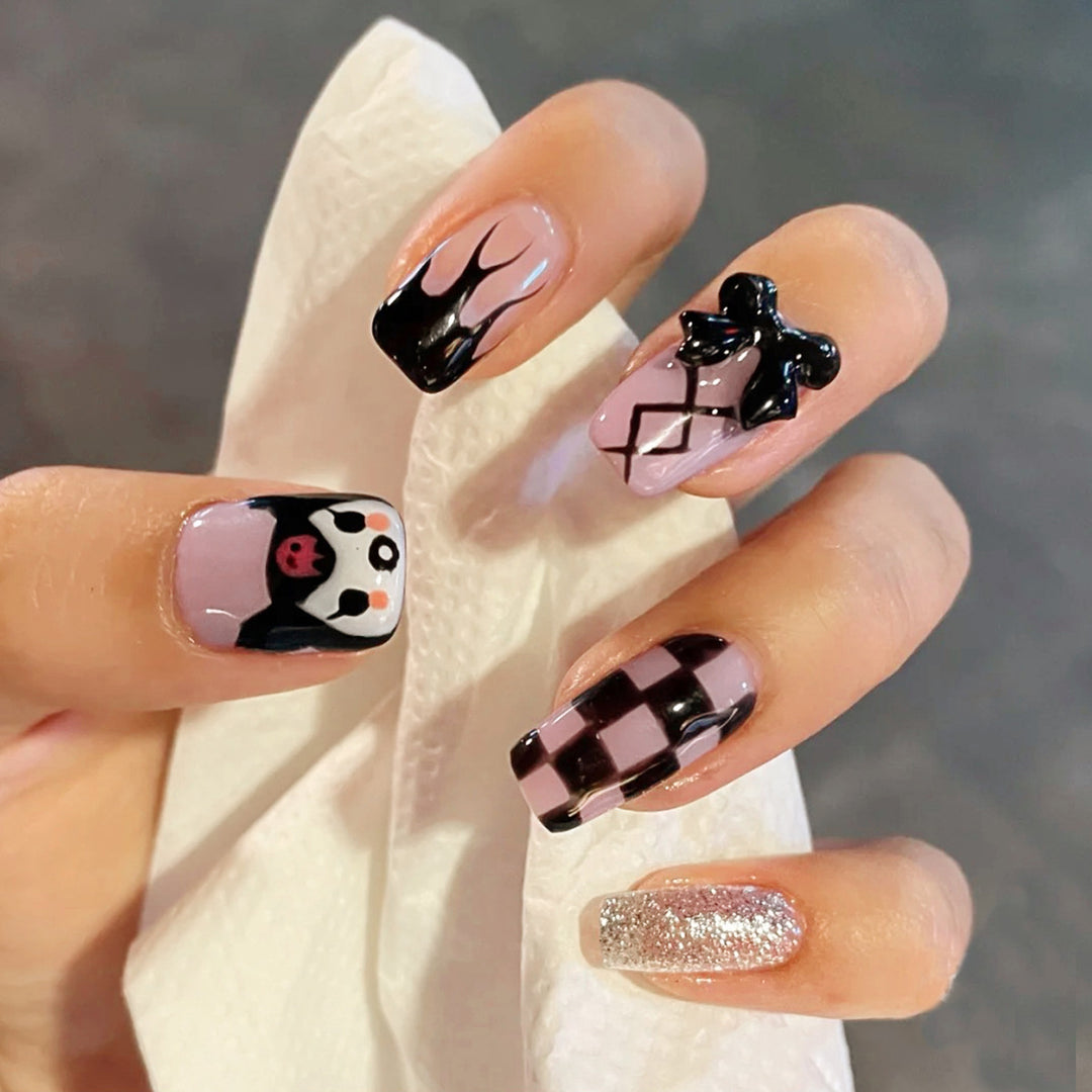 Artistic Nail Extensions with Whimsical Design Kalsten