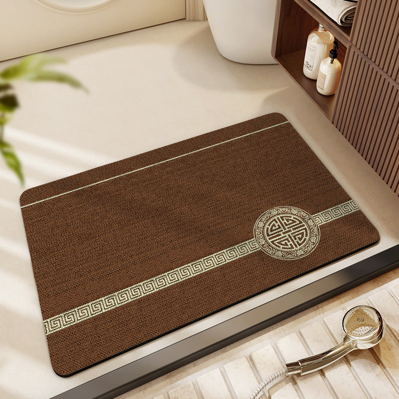 Elegant Geometric Bathroom Mat Kalsten
